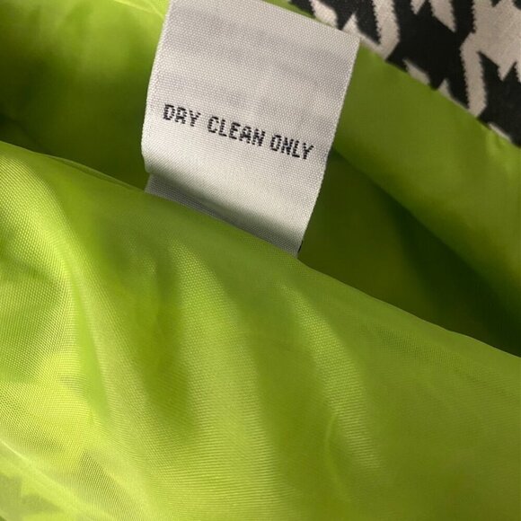 Vintage AS.HRO Houndstooth Neon Green Women's Retro Peacoat Jacket Size 16 - Picture 7 of 7